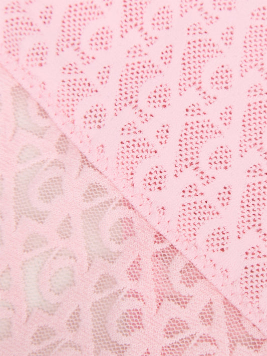 Logo Lace Trim Low Rise Bikini