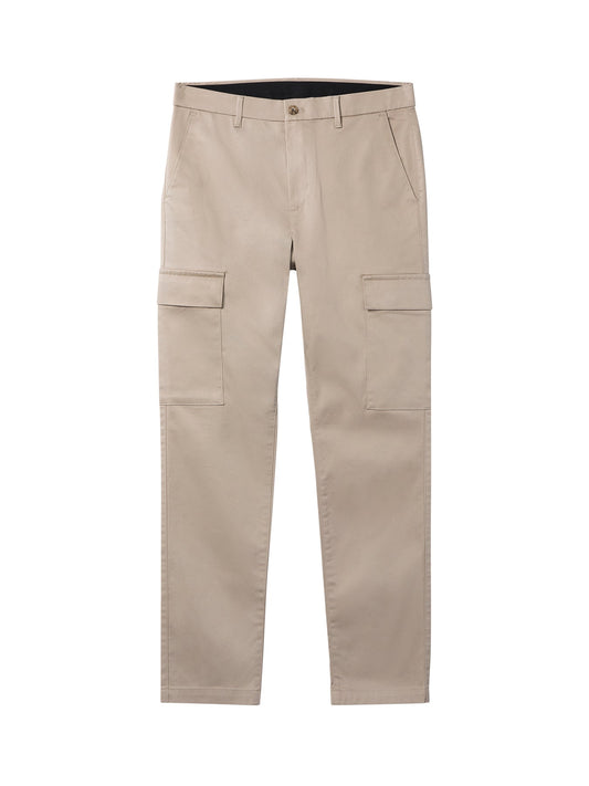 Slim Stretch Cotton Cargo Trousers