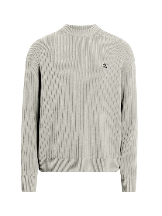 Ribbed Cotton Monogram Jumper