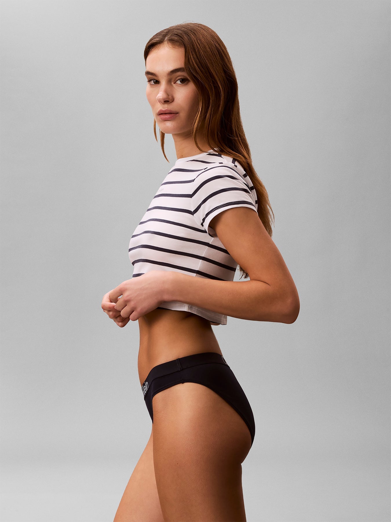 Cotton Stretch Baby Tee Stripe