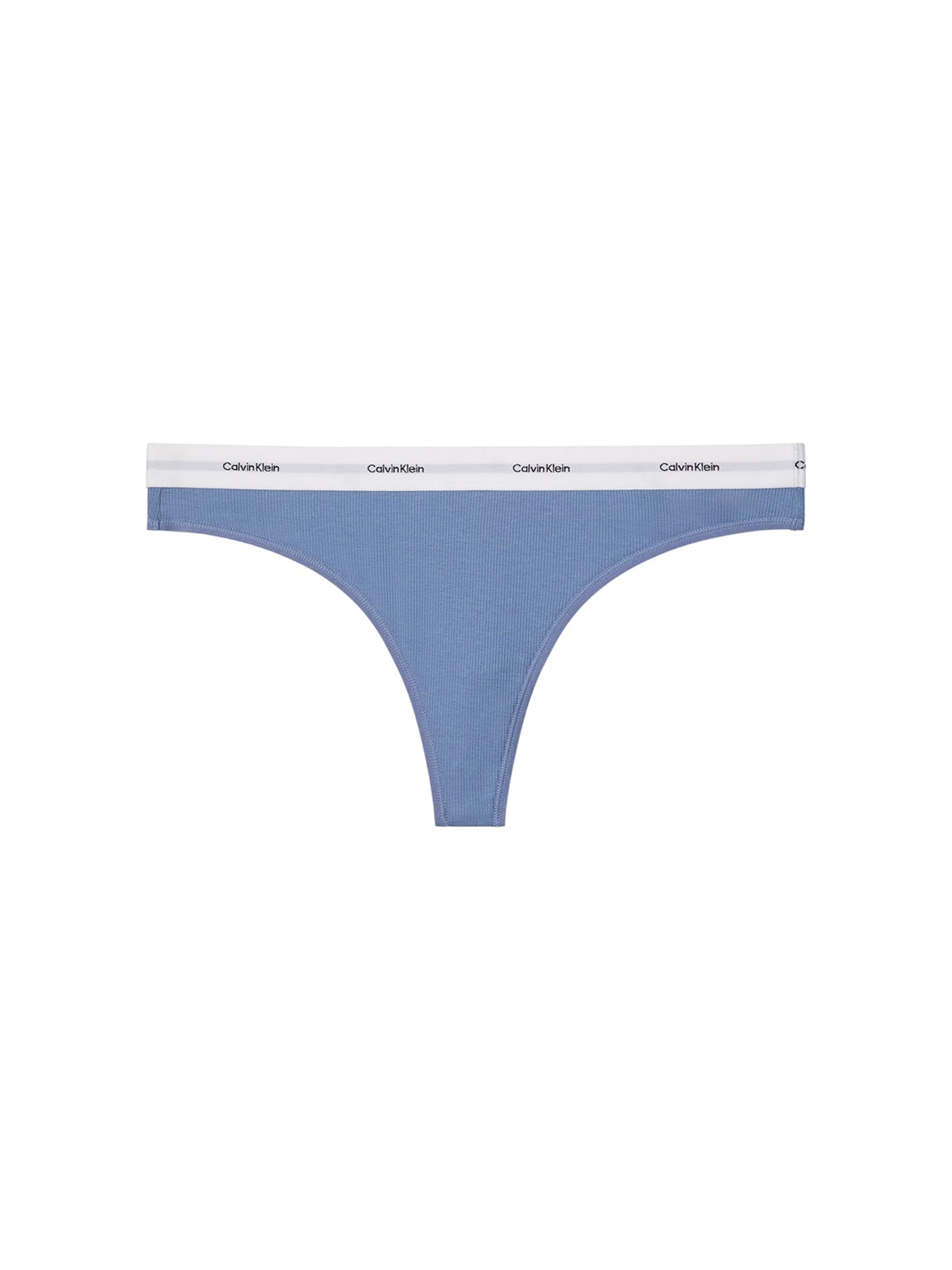 Cotton Stretch Rib Thong Blue