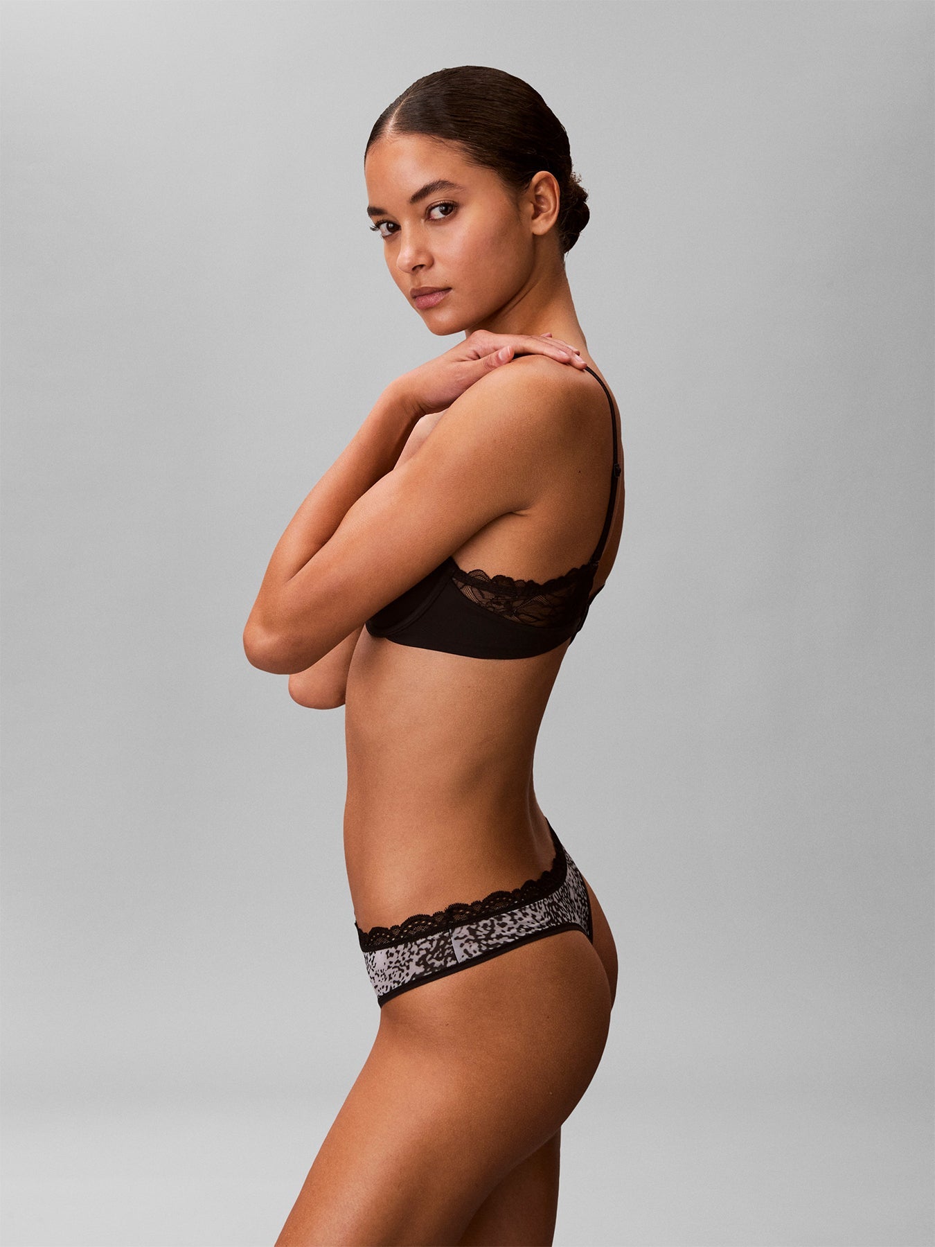 Microfibre Stretch Thong Animal Print