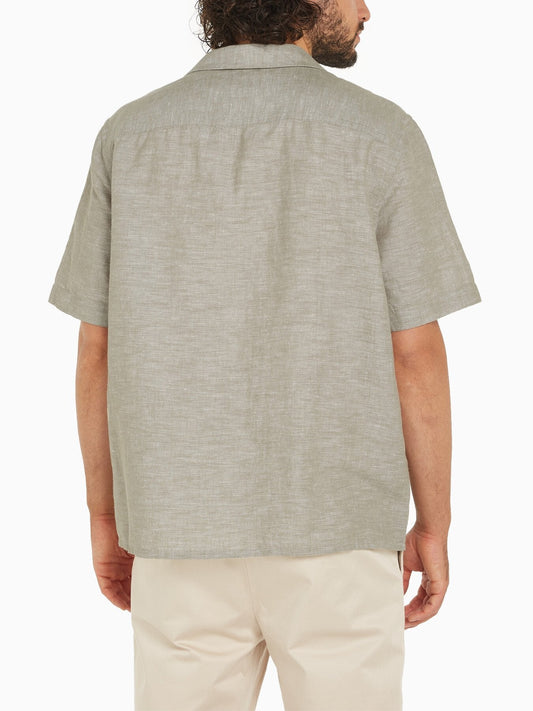 Linen Cotton Cuban Pocket Shirt