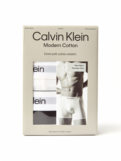 Three Pack Modern Cotton Stretch Boxer Briefs