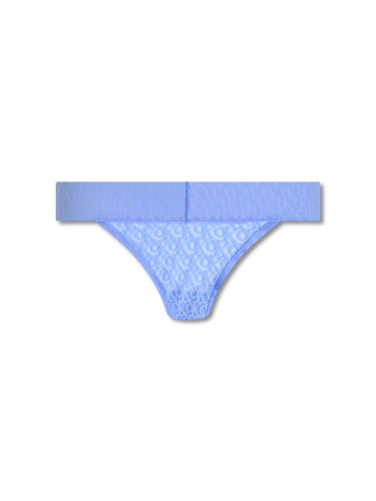 Logo Lace Trim Low Rise Bikini
