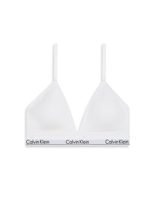 Icon Cotton Lightly Lined Triangle Bra White