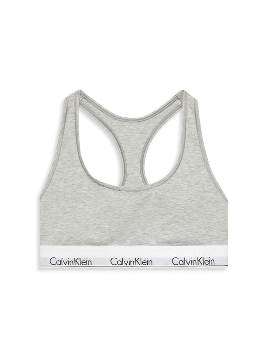 Icon Cotton Unlined Bralette Grey Heather