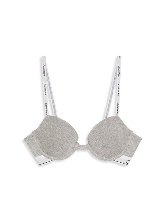 Icon Cotton Lightly Lined Demi Bra Grey Heather