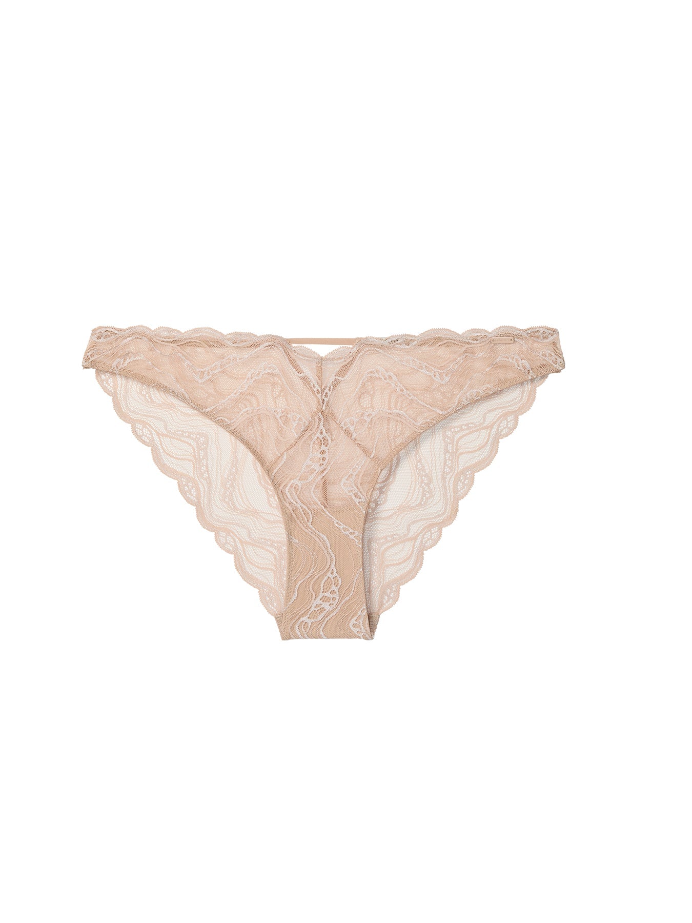 Lace Bikini Briefs Beige