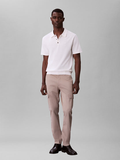 Slim Stretch Cotton Cargo Trousers
