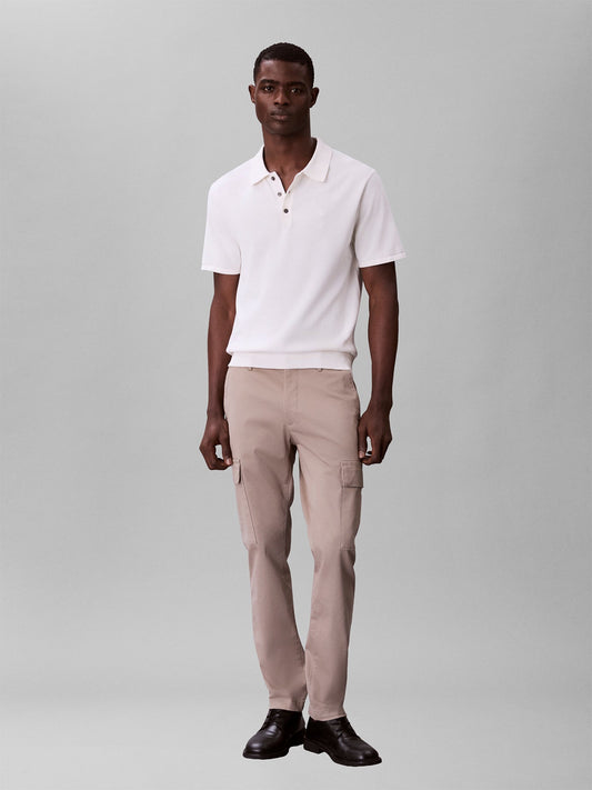 Slim Stretch Cotton Cargo Trousers