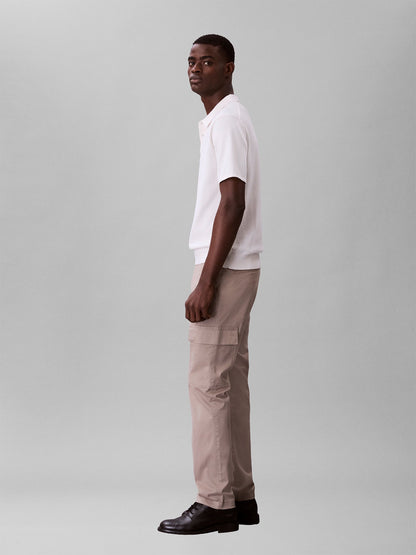 Slim Stretch Cotton Cargo Trousers
