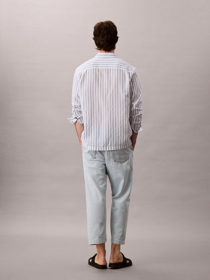 High Rise Cropped Tapered Jeans