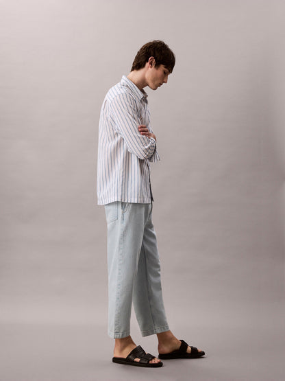 High Rise Cropped Tapered Jeans