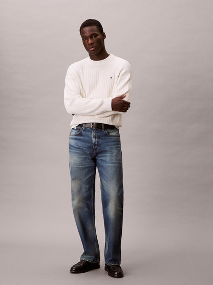 Ribbed Cotton Monogram Jumper