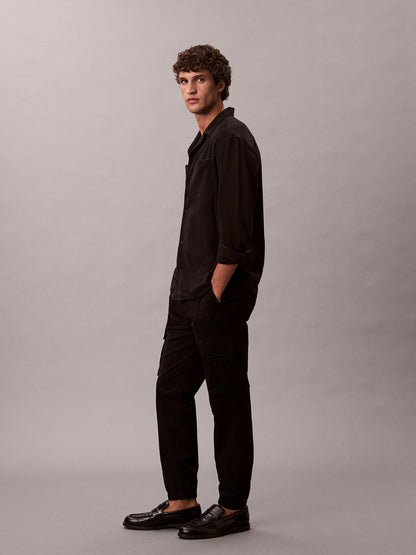 Skinny Twill Cargo Pants