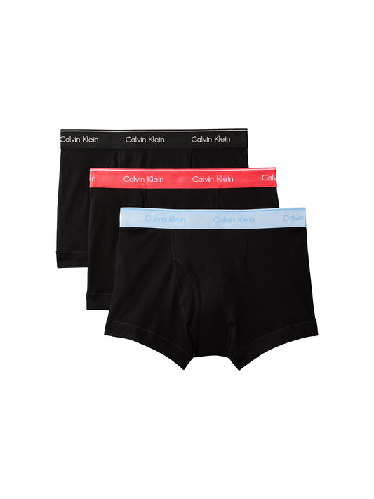Cotton Trunks 3 Pack Black