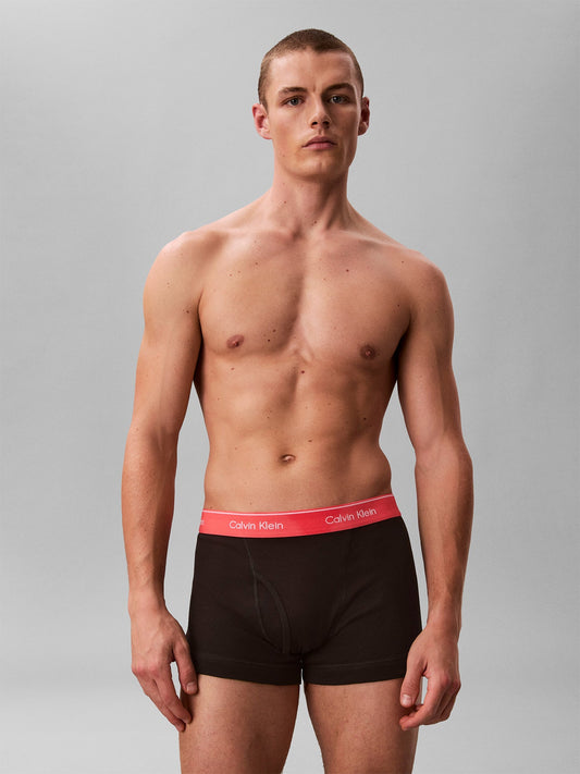 Cotton Trunks 3 Pack Black