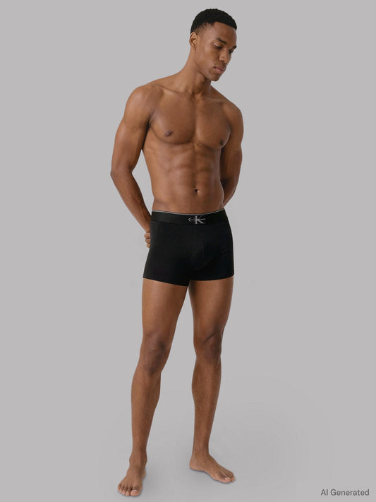 CK x Cotton Trunks 3-Pack Black