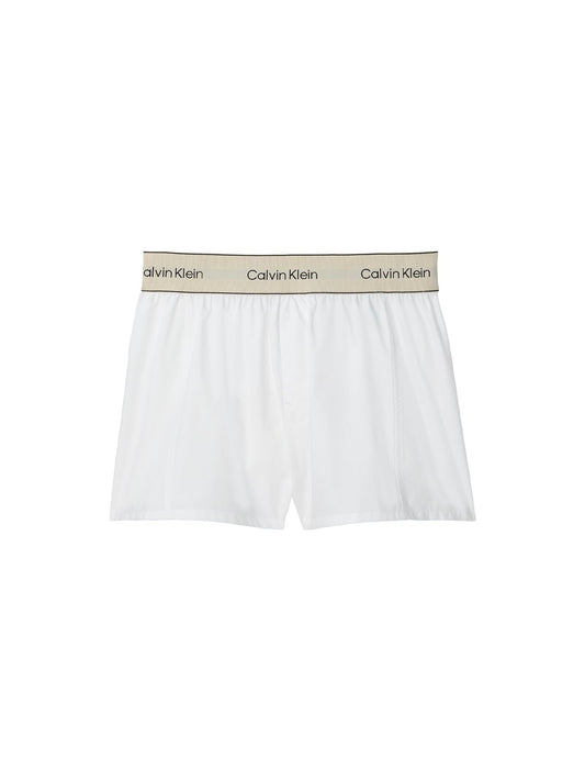Cotton Poplin Logo Pyjama Shorts White