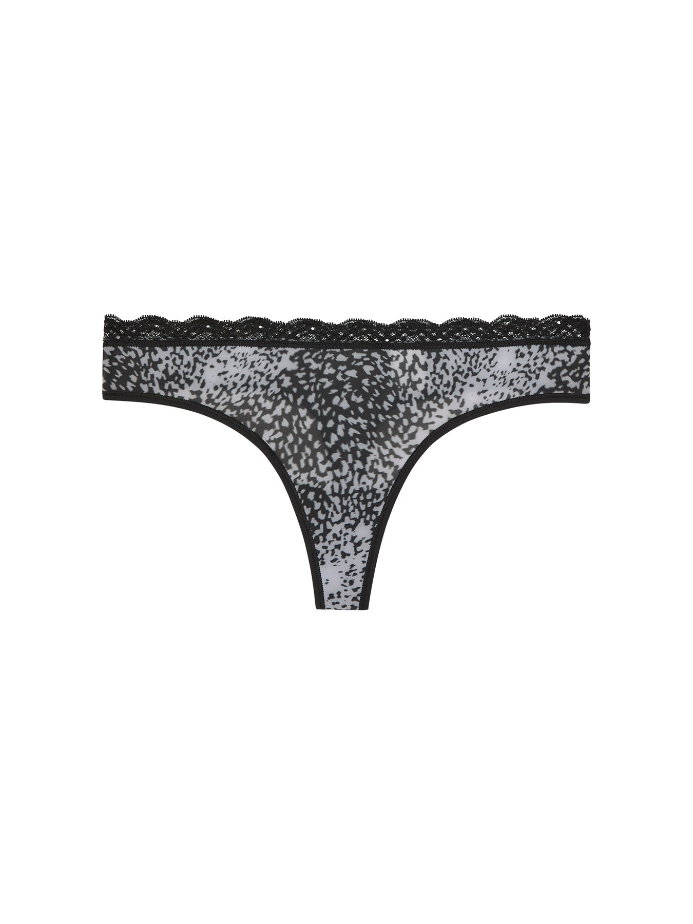 Microfibre Stretch Thong Animal Print