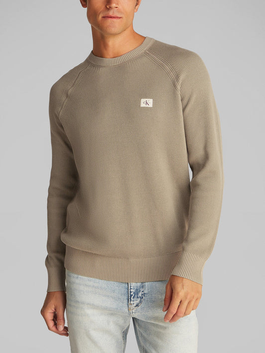 Ribbed Crew Neck Jumper