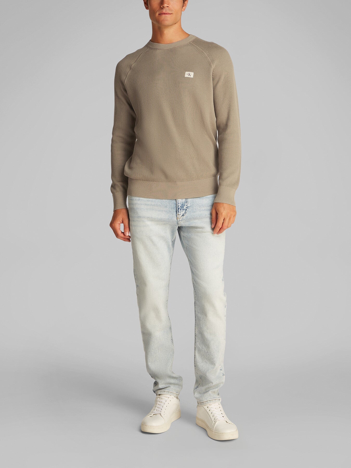 Ribbed Crew Neck Jumper