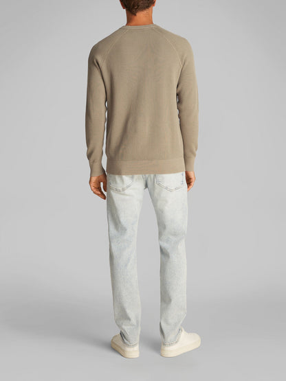 Ribbed Crew Neck Jumper