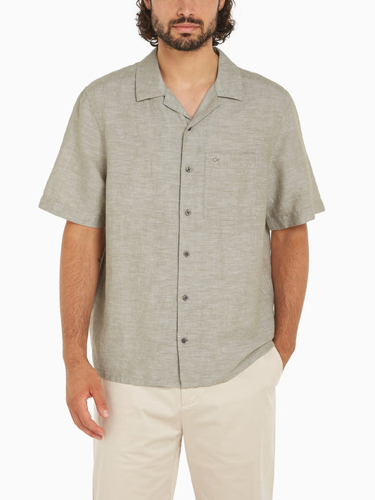 Linen Cotton Cuban Pocket Shirt