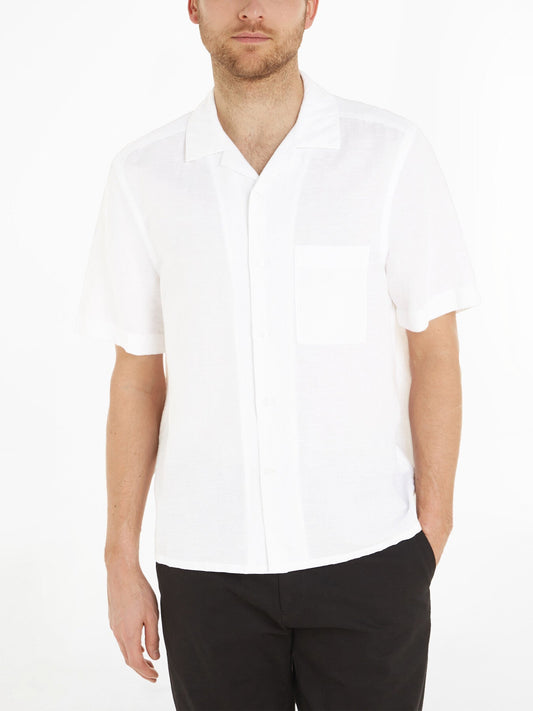 Linen Cotton Cuban Pocket Shirt