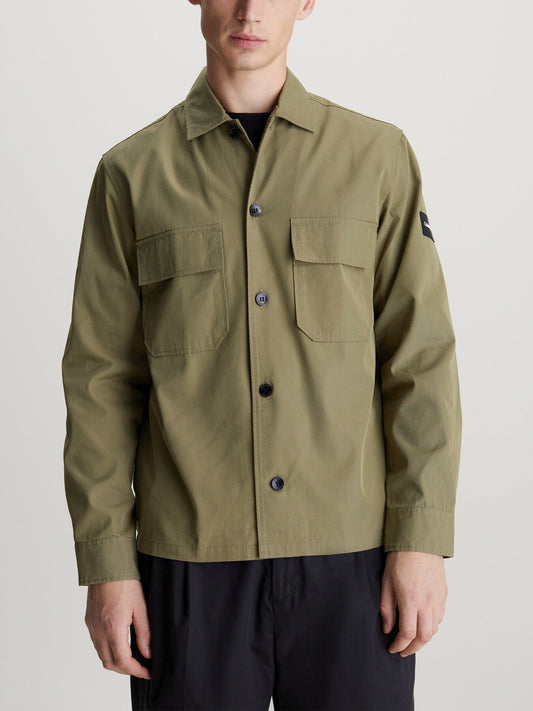 Boxy Twill Overshirt