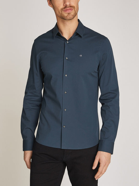Slim Poplin Stretch Shirt