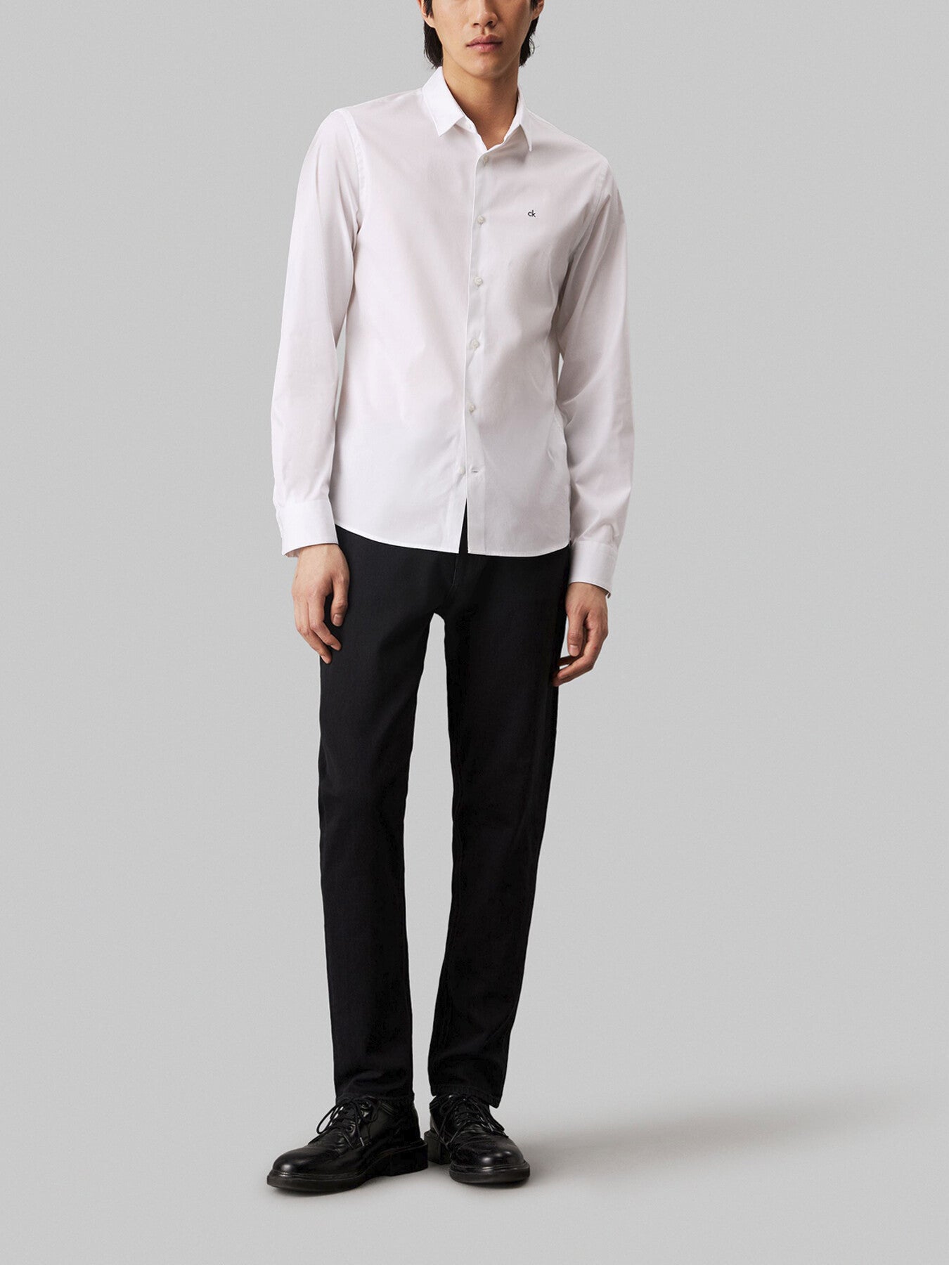 Slim Poplin Stretch Shirt