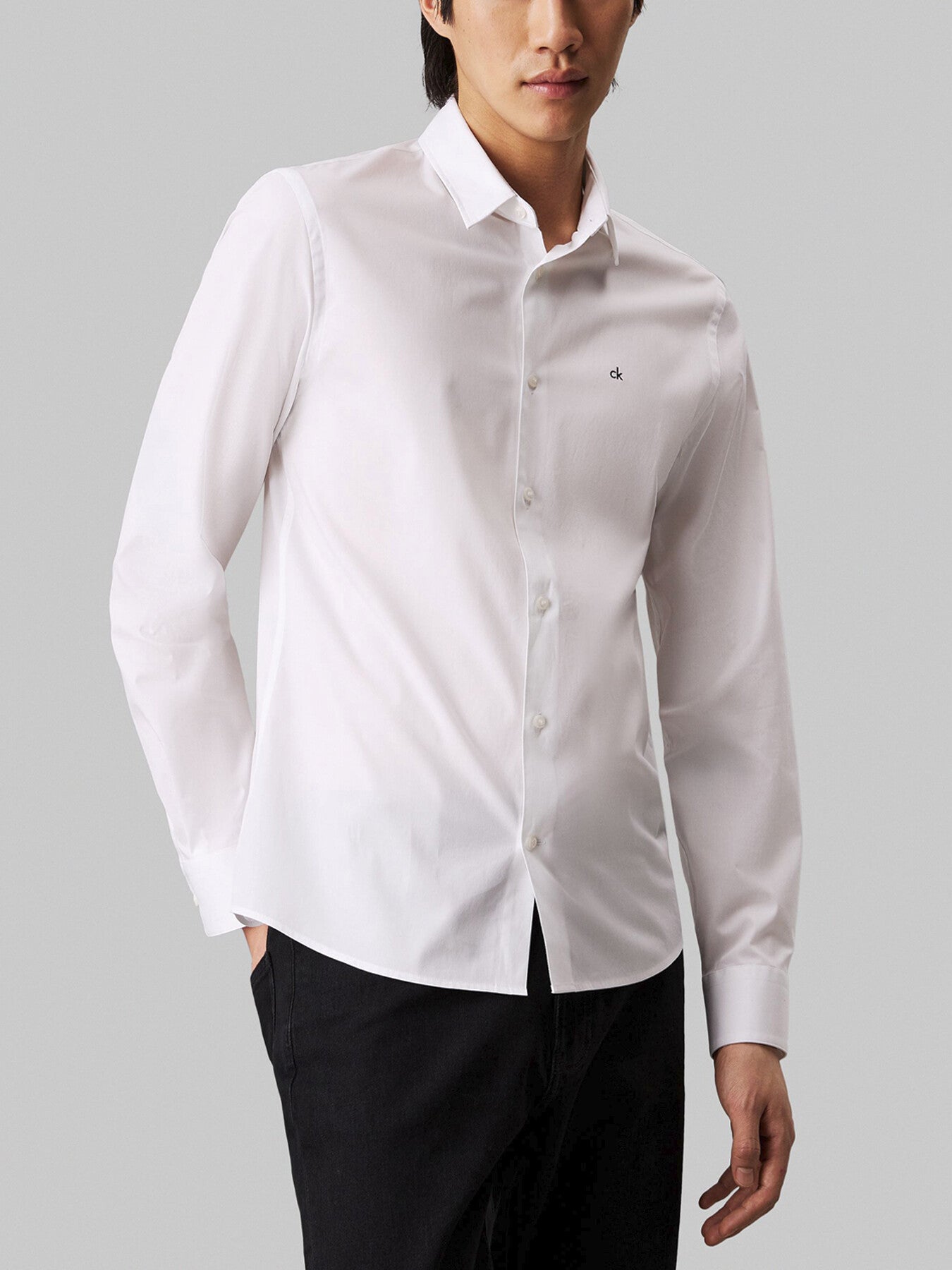 Slim Poplin Stretch Shirt