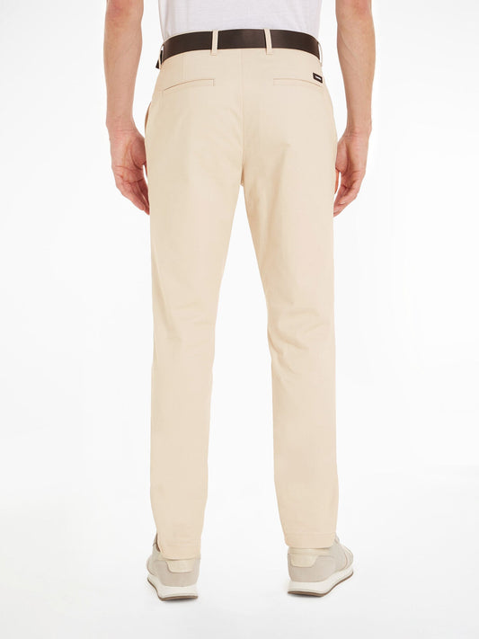 Slim Belted Chino Trousers
