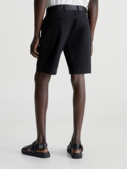 Slim Twill Belted Shorts