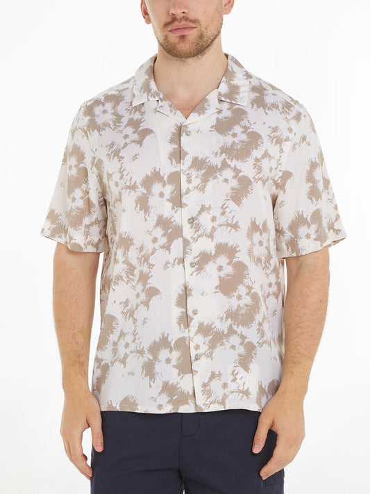 Floral Print Cuban Collar Shirt