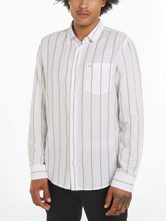 Linen Cotton Striped Shirt