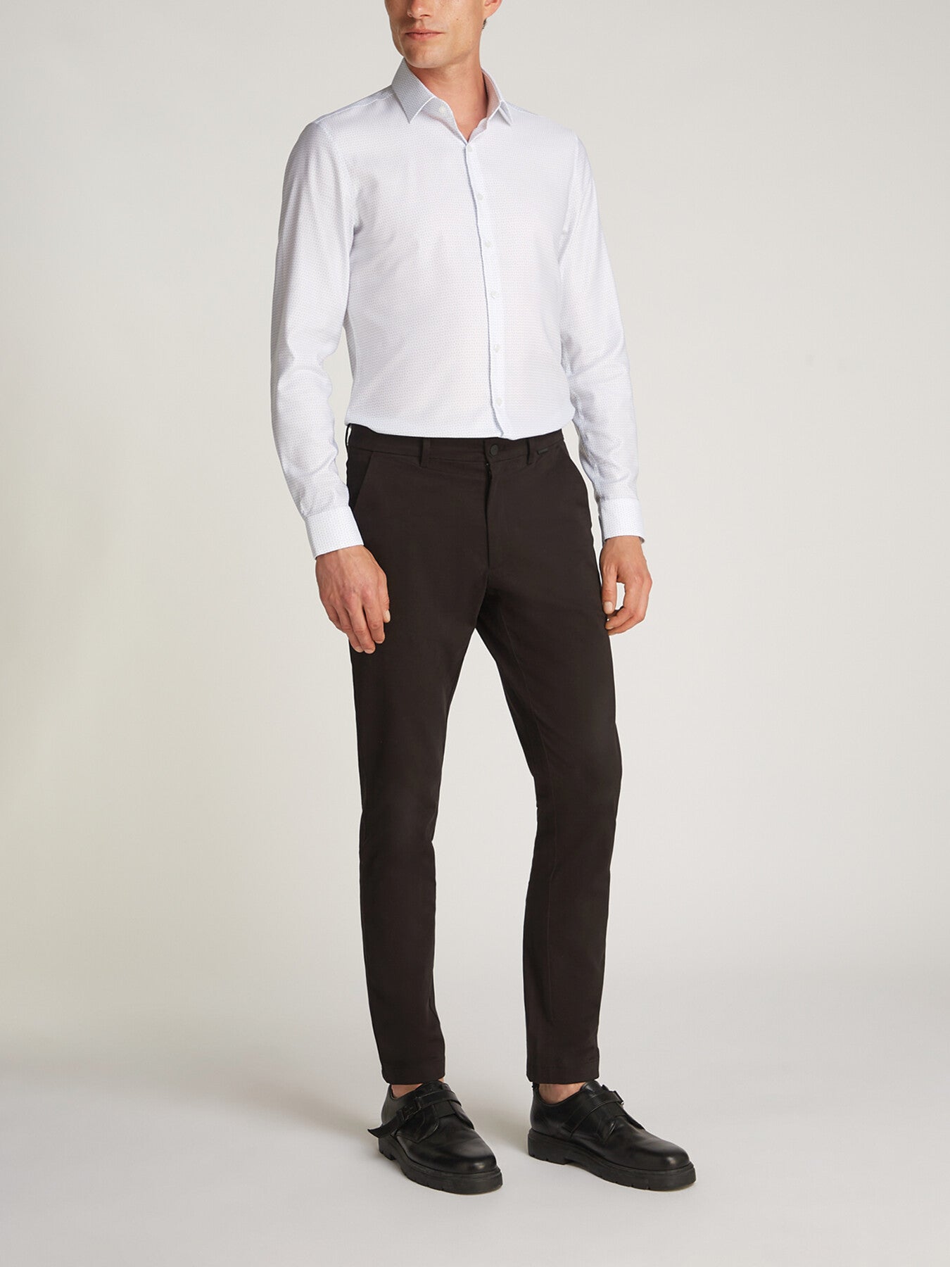 Slim Sateen Chino Trousers