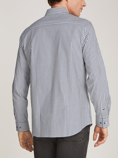 Poplin Stretch Striped Shirt