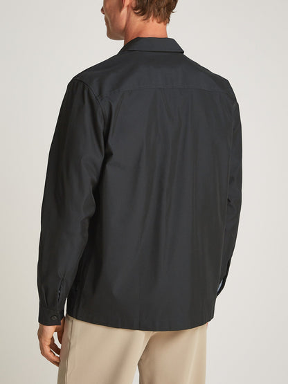 Boxy Cotton Blend Overshirt